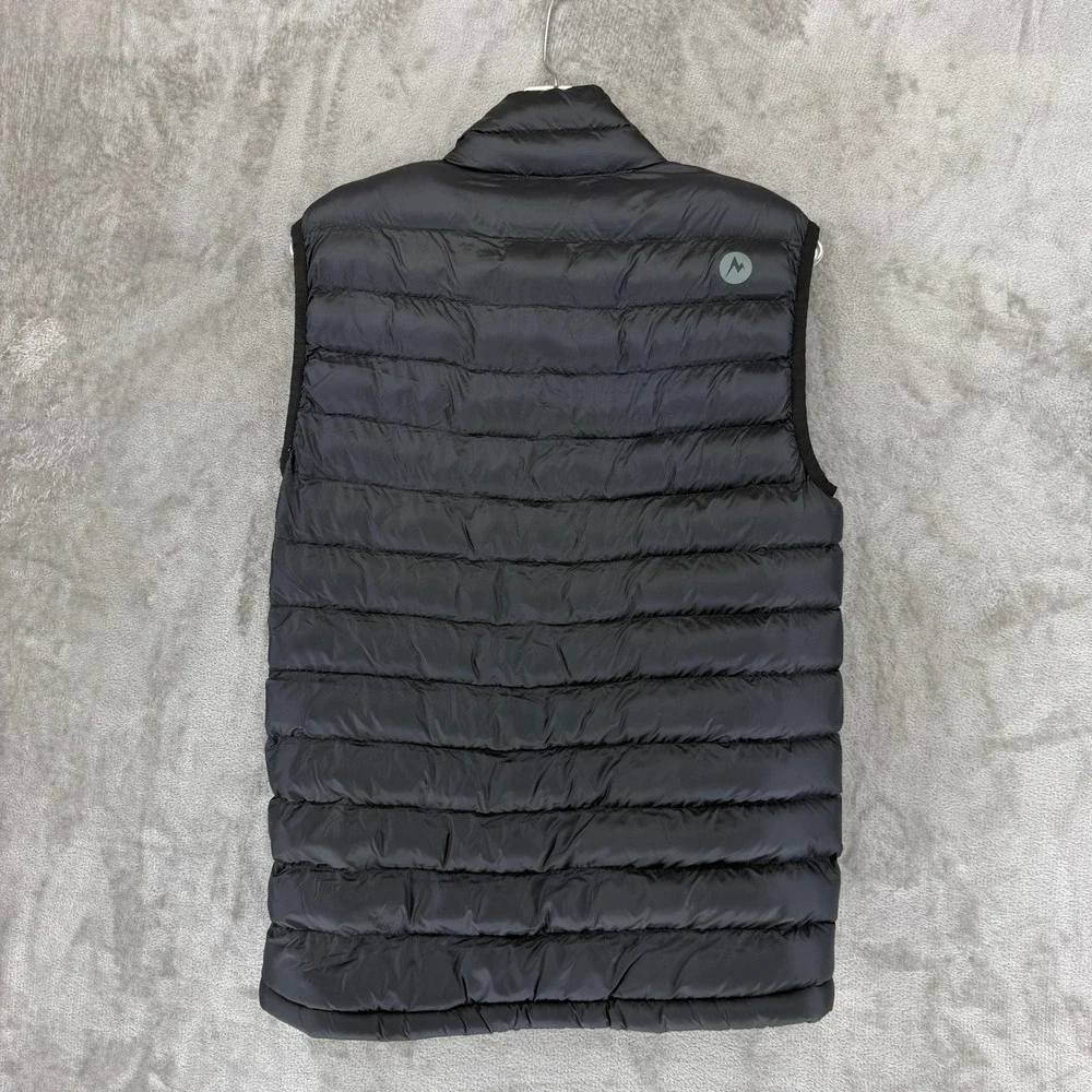 Marmot Mens Black Puffer Quilted Vest Small Full Zip‎ Quilted Lightweight